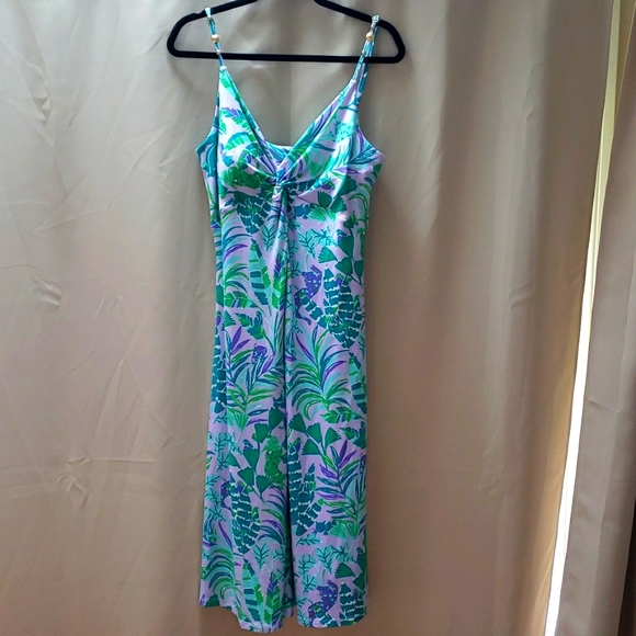 Lilly Pulitzer Quaid floral midi-dress sz 14 - Picture 3 of 10